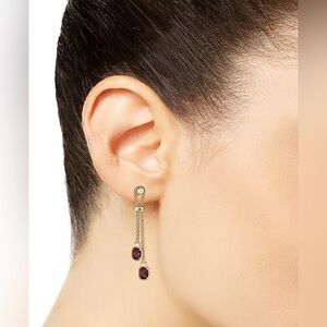 Rhodolite Gold Vermeil Dangle Earrings